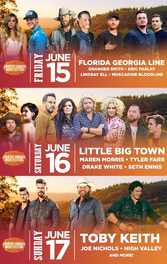 Country Summer Music Festival Lineup and Schedule Announced Press