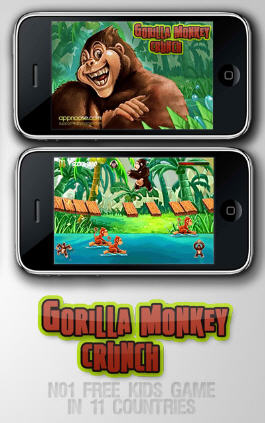 gorilla app crunch lite monkey hits spot stores feature apple without prunderground